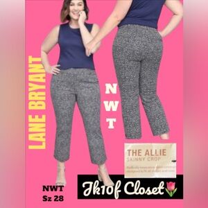 🌺NWT LANE BRYANT Sz28 THE ALLIE STRETCH CROP PANTS